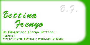 bettina frenyo business card